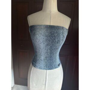 Rare Vintage 2000s Guess Printed tube / strapless top Small